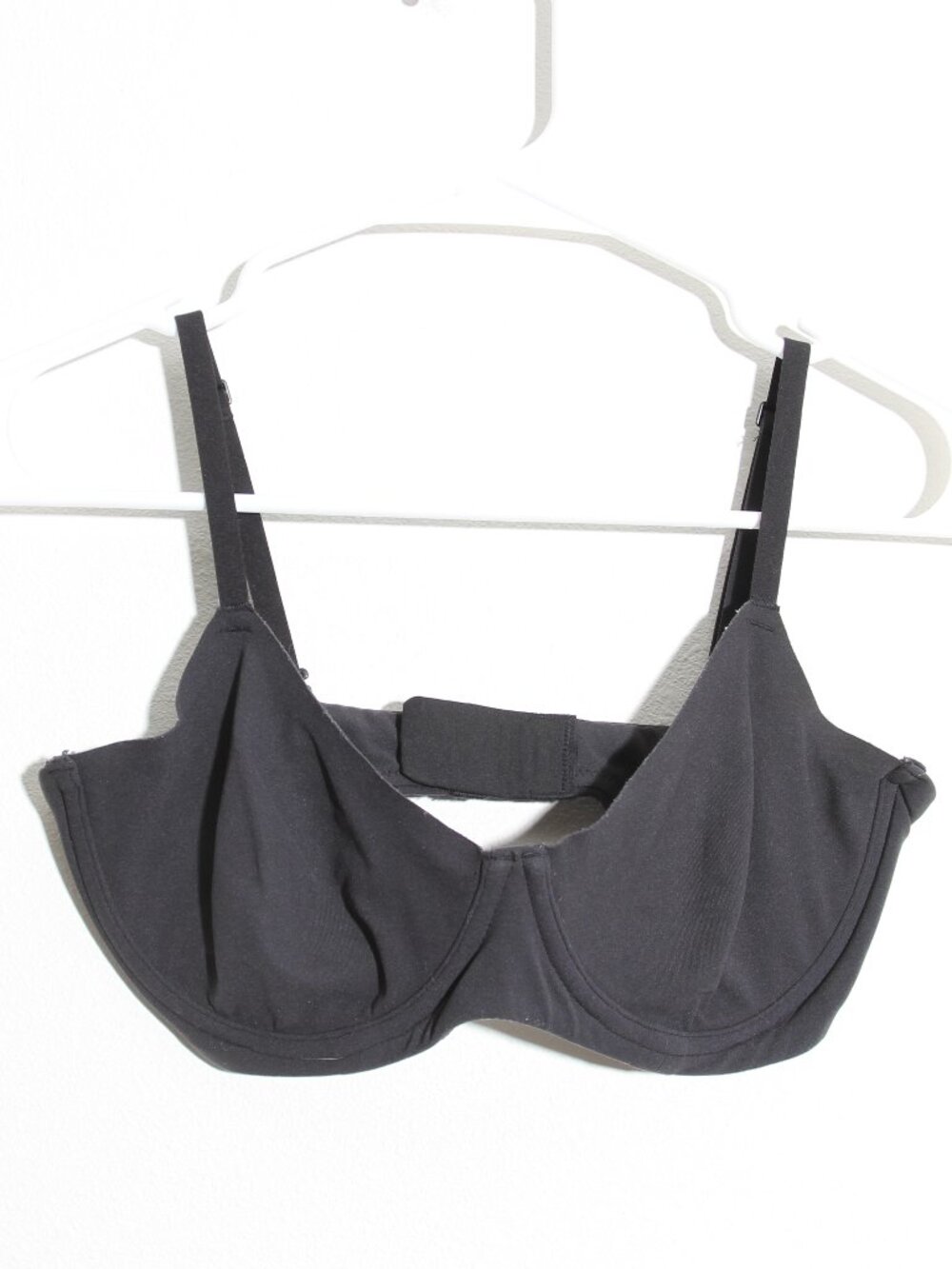 SKIMS Fits Everybody Unlined Underwire Bra Onyx Black Adjustable Size 34D - Picture 2 of 10